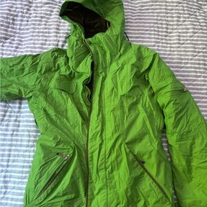 Olive Green Jacket with Brown Fleece Lining